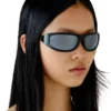 0dl3001 size 61 Wraparound style sunglasses