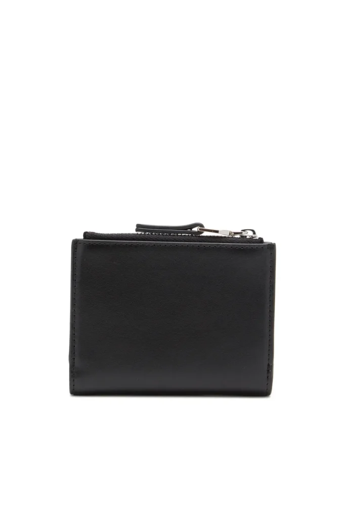 1dr bi-fold zip ii Small leather wallet with logo plaque
