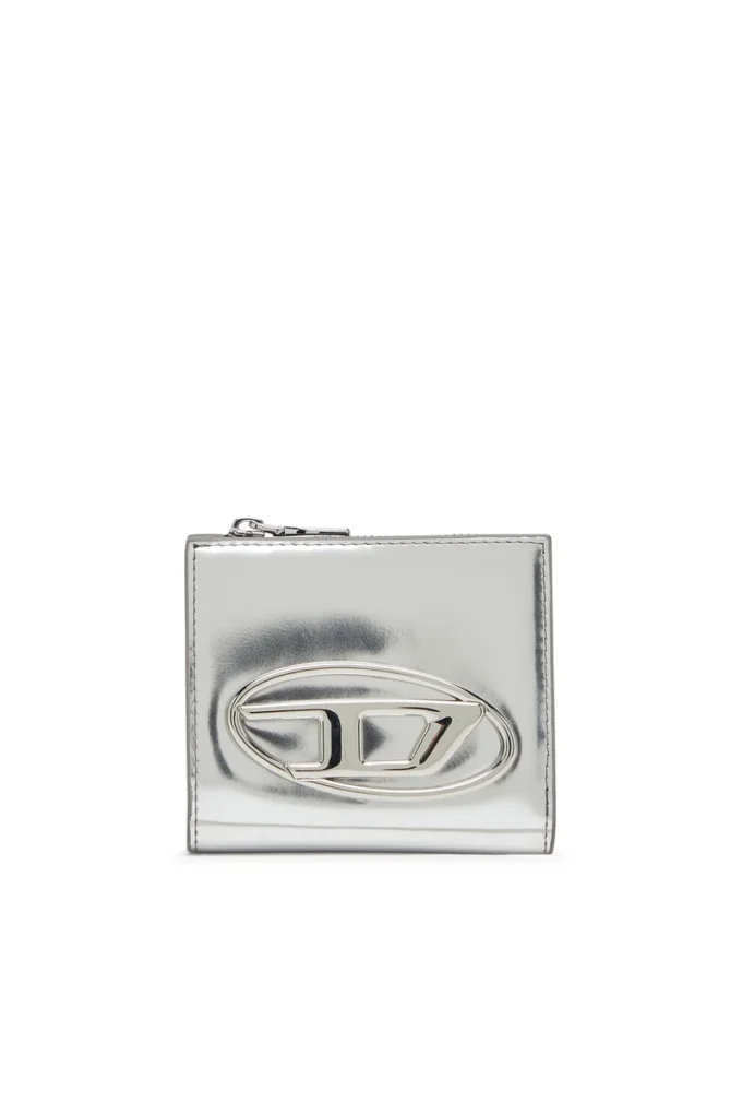 1dr bi fold zip l Bi-fold card holder in mirrored leather