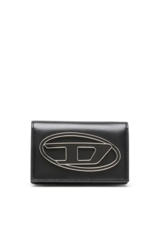 1dr card holder iv Leather card holder with enamelled Oval D