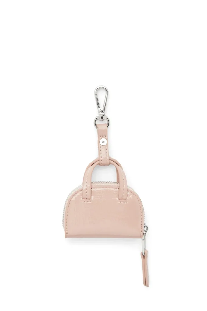 1dr dome charms Bag charm in glossy, crinkled naplak