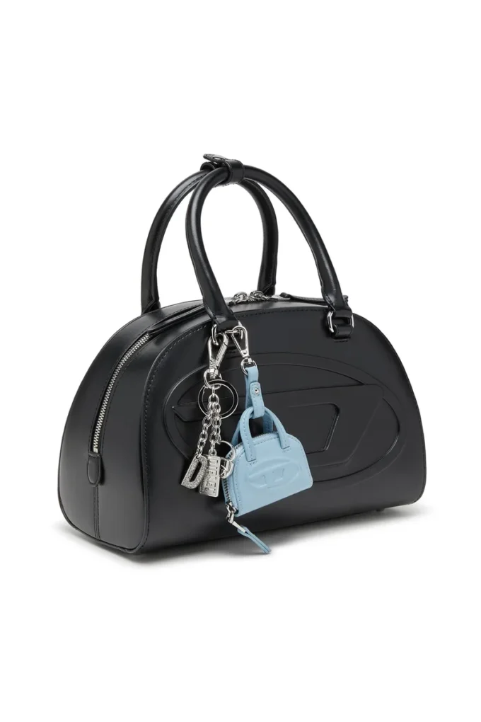 1dr dome charms Bag charm in glossy, crinkled naplak