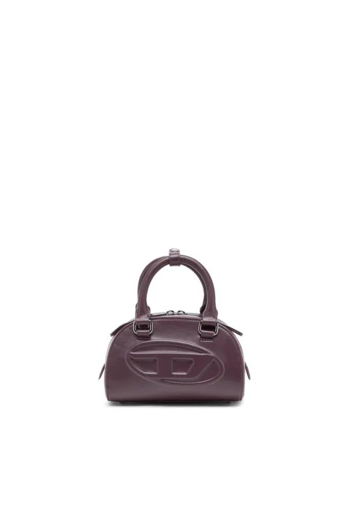 1dr dome crossbody 1DR Dome-Mini bowling bag in burgundy leather