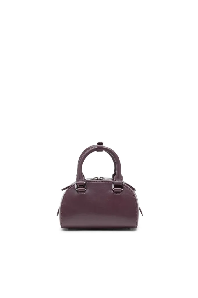 1dr dome crossbody 1DR Dome-Mini bowling bag in burgundy leather