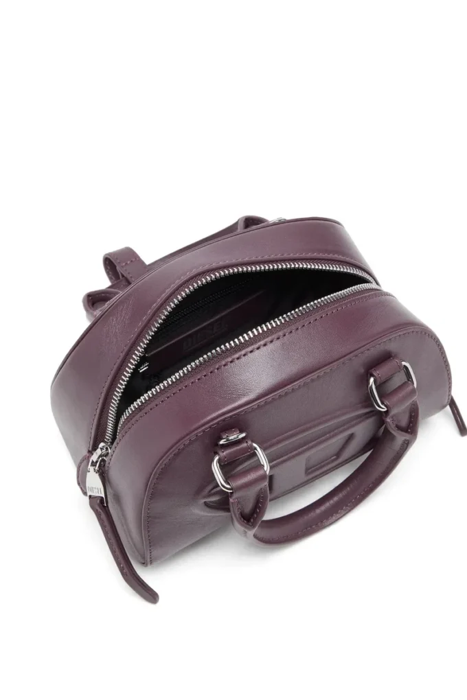 1dr dome crossbody 1DR Dome-Mini bowling bag in burgundy leather