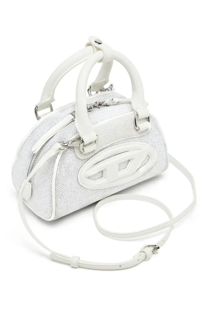 1dr dome crossbody 1DR Dome-Mini bowling bag in lurex fabric
