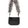 1dr twin 1DR Twin-Double-pouch shoulder bag in embossed leather
