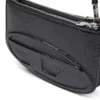 1dr twin 1DR Twin-Double-pouch shoulder bag in embossed leather