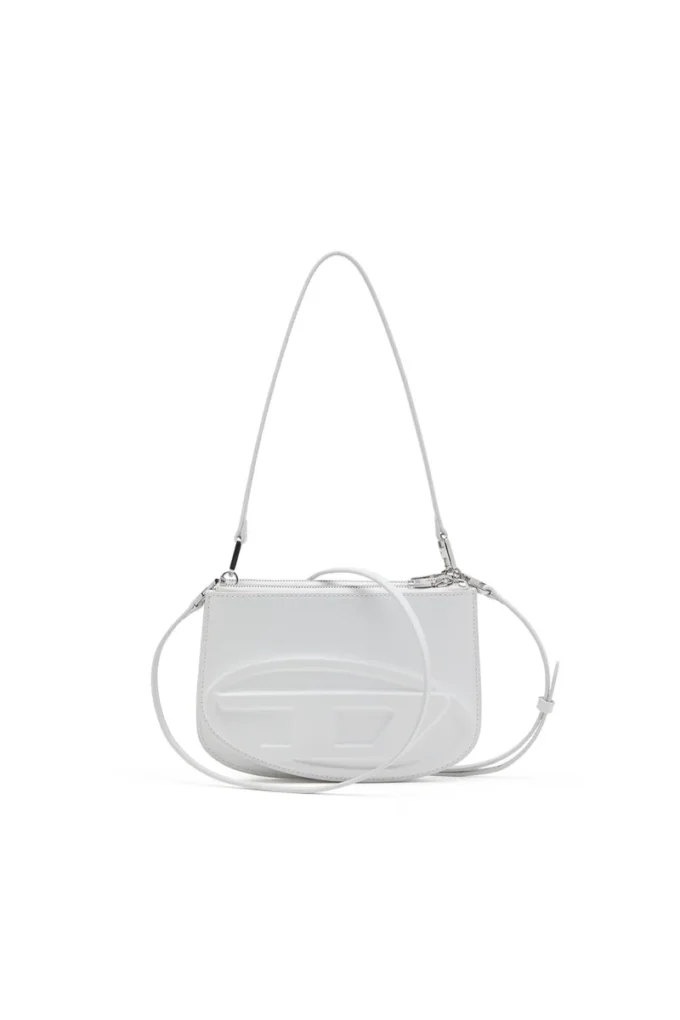 1dr twin 1DR Twin-Double-pouch shoulder bag in printed leather
