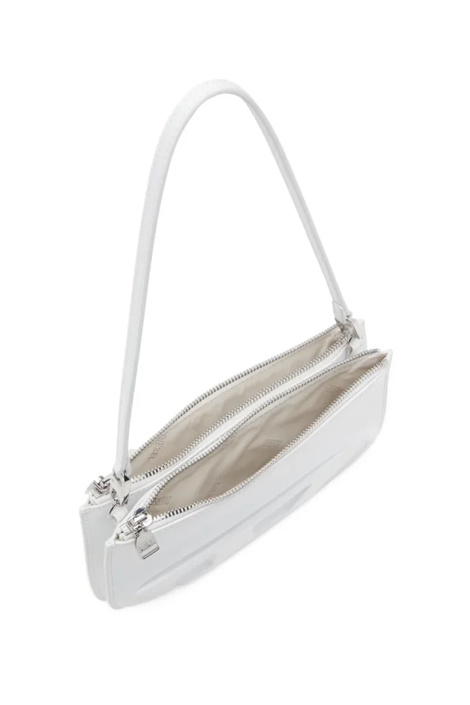 1dr twin 1DR Twin-Double-pouch shoulder bag in printed leather