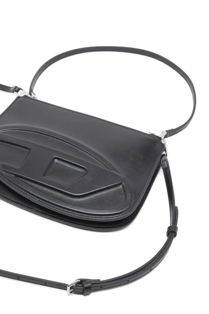 1dr twin 1DR Twin-Double-pouch shoulder bag in printed leather