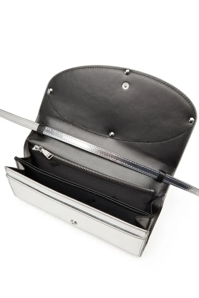 1dr wallet strap Wallet bag in mirrored leather
