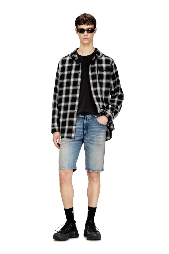 2033 d-krooley-short jogg Slim-fit shorts in clean JoggJeans