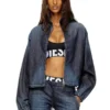 allison-d-pop Microfibre sports bra with cut-off logo