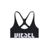 allison-d-pop Microfibre sports bra with cut-off logo