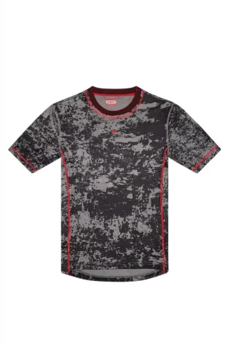 amtee-gael-wt28 Camo-jacquard T-shirt with cloudy print