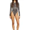 angelica-utlt Bodysuit with all-over animal print