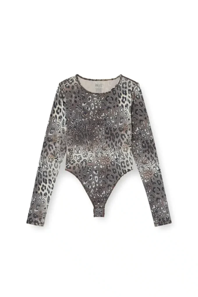 angelica-utlt Bodysuit with all-over animal print