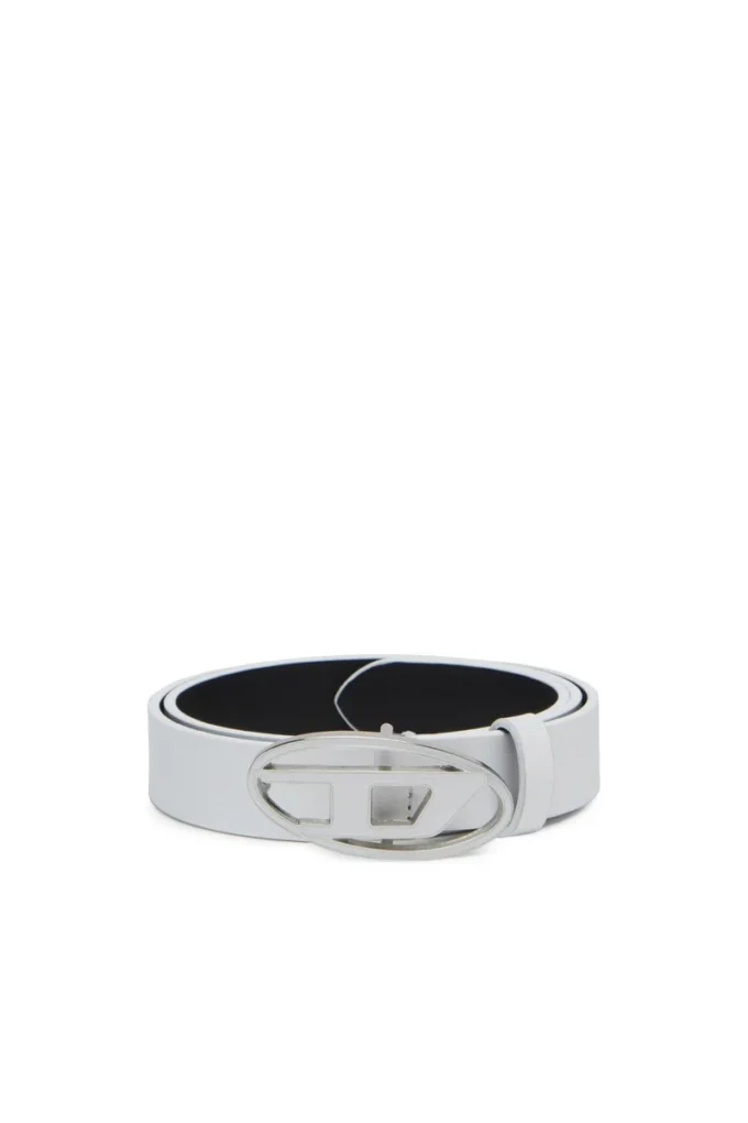 b-1dr 25 2.4cm leather belt with enamelled buckle