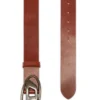 b-1dr 3.9cm leather belt with D buckle