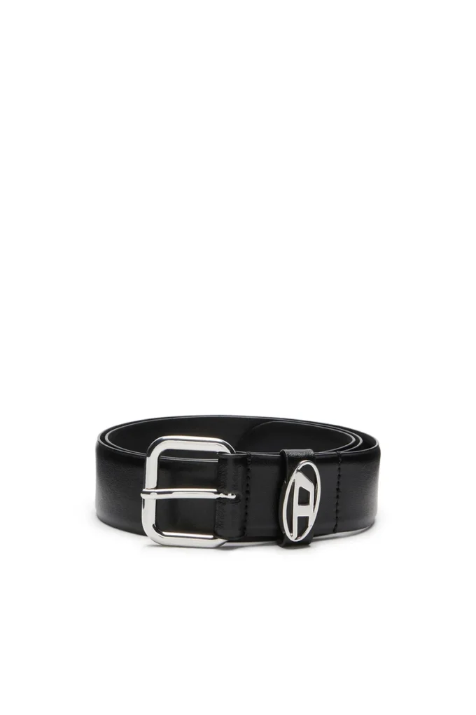 b-1dr oval d loop 3.9cm logo-plaque embellished leather belt