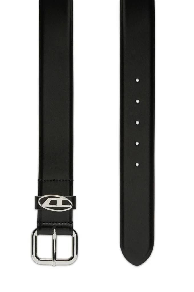 b-1dr oval d loop 3.9cm logo-plaque embellished leather belt
