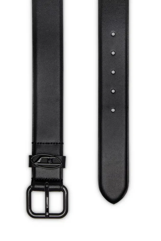 b-1dr oval d loop 3.9cm logo-plaque embellished leather belt