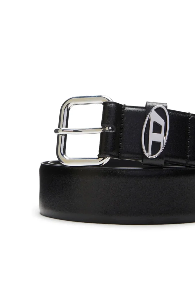 b-1dr oval d loop 3.9cm logo-plaque embellished leather belt