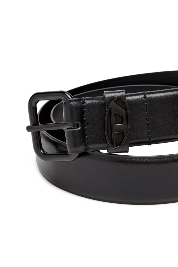 b-1dr oval d loop 3.9cm logo-plaque embellished leather belt