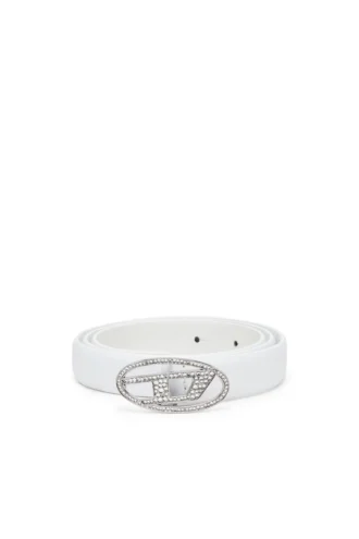 b-1dr strass 20 1.9cm slim leather belt with crystal buckle