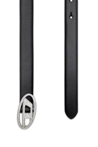 b-1dr strass 20 1.9cm slim leather belt with crystal buckle