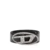 b-1dr strass 4cm Leather belt with crystal buckle