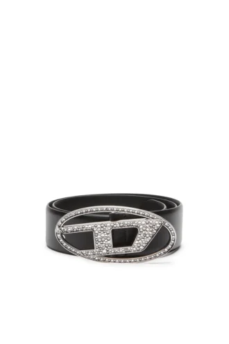b-1dr strass 4cm Leather belt with crystal buckle