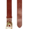 b-1dr w 4 cm leather belt with Oval D buckle