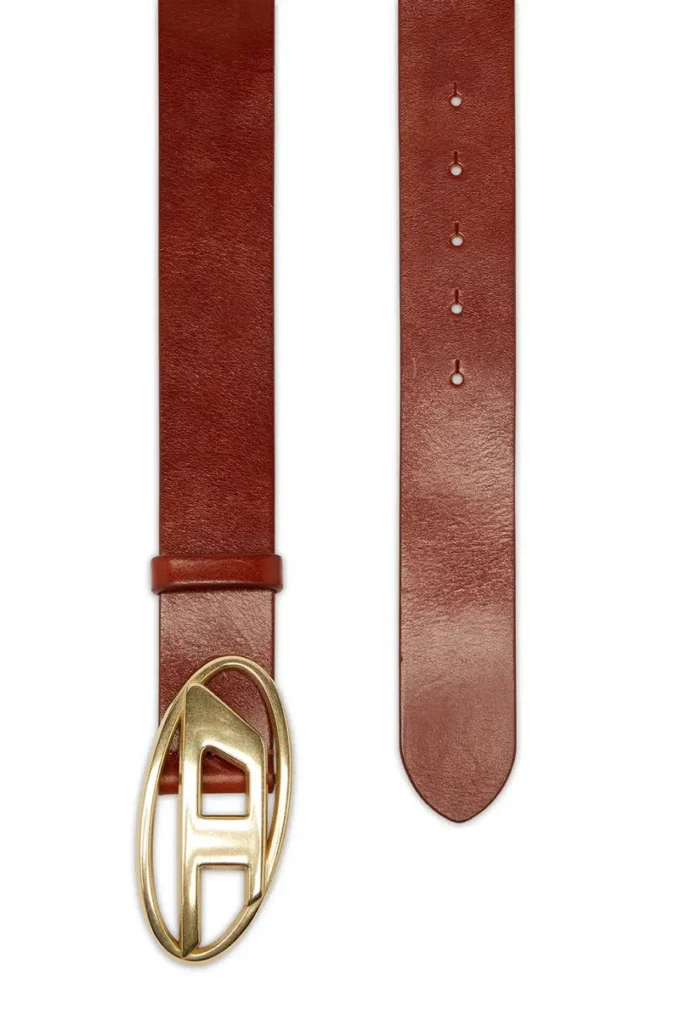 b-1dr w 4 cm leather belt with Oval D buckle