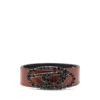 b-1dr w-crown 4 cm pull-up leather belt with jewel buckle