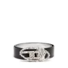 b-1dr w rev 4cm Reversible leather belt with crystal buckle