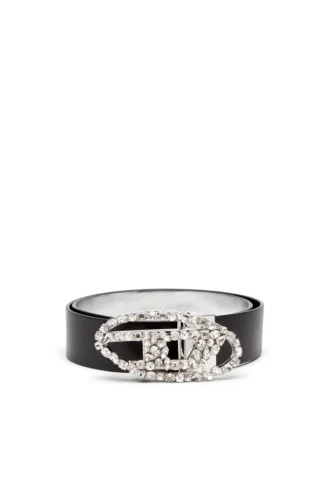 b-1dr w rev 4cm Reversible leather belt with crystal buckle