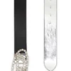 b-1dr w rev 4cm Reversible leather belt with crystal buckle