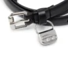 b-charm hip 1.4cm slim leather belt with 1DR bag charm