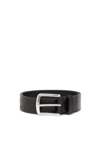 b-flag-d embossed 4 cm leather belt with engraved logo
