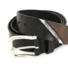 b-line Treated leather belt with diesel logo