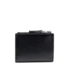 bi-fold zip ii Leather wallet with embossed chain motif