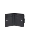 bi-fold zip ii Leather wallet with embossed chain motif