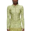 c-elaz-bc Stretch fabric shirt with bouclé print