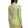 c-elaz-bc Stretch fabric shirt with bouclé print