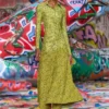 c-elaz-bc Stretch fabric shirt with bouclé print