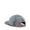 c-enic Denim cap with frayed details and embroidered logo