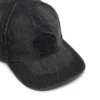 c-enic Denim cap with frayed details and embroidered logo