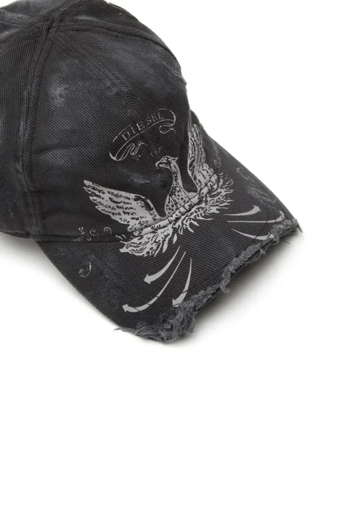 c-fenix Distressed baseball cap with Phoenix print